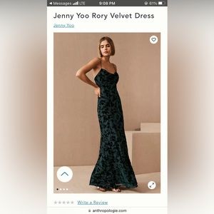 Jenny Yoo Rory Velvet Dress
